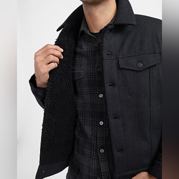 Express Sherpa lined Wool Jacket - Picture 2 of 12